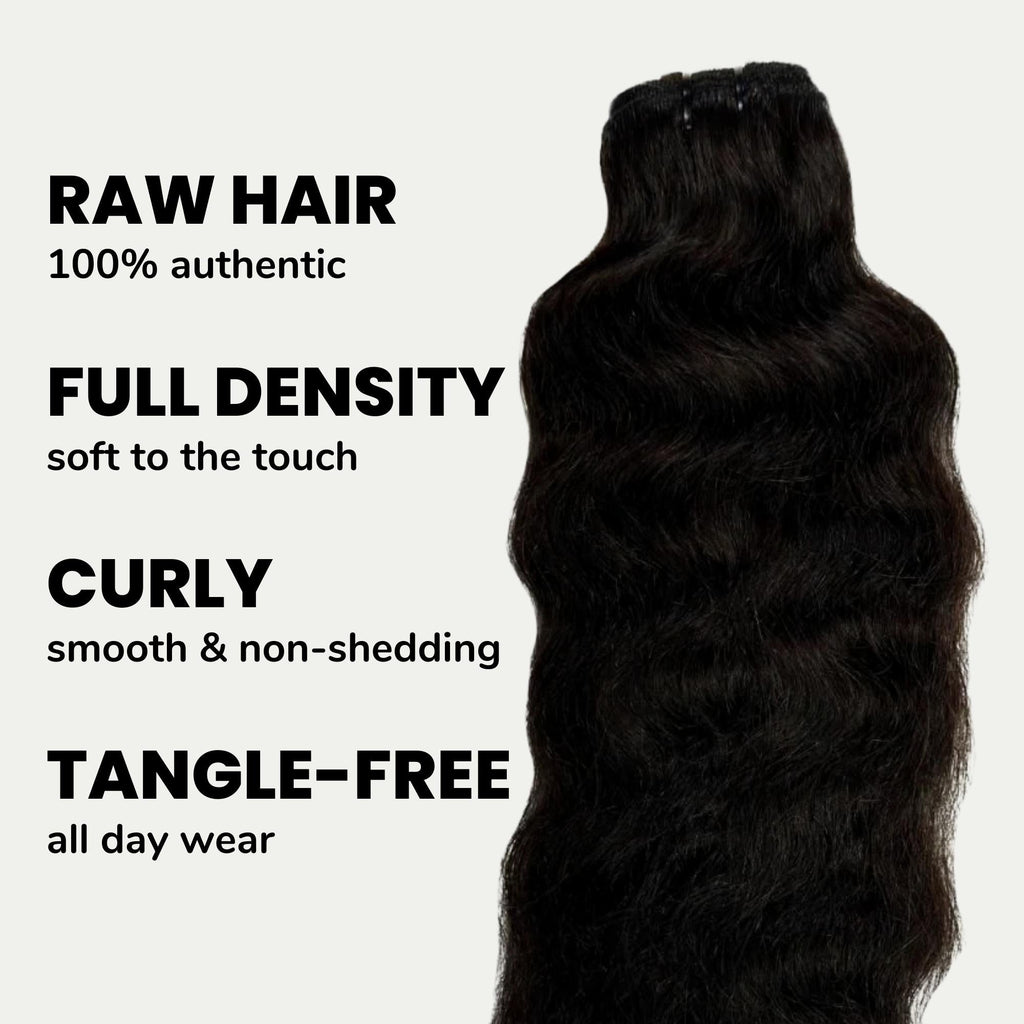 Raw Indian Curly 100% Human Hair Bundles