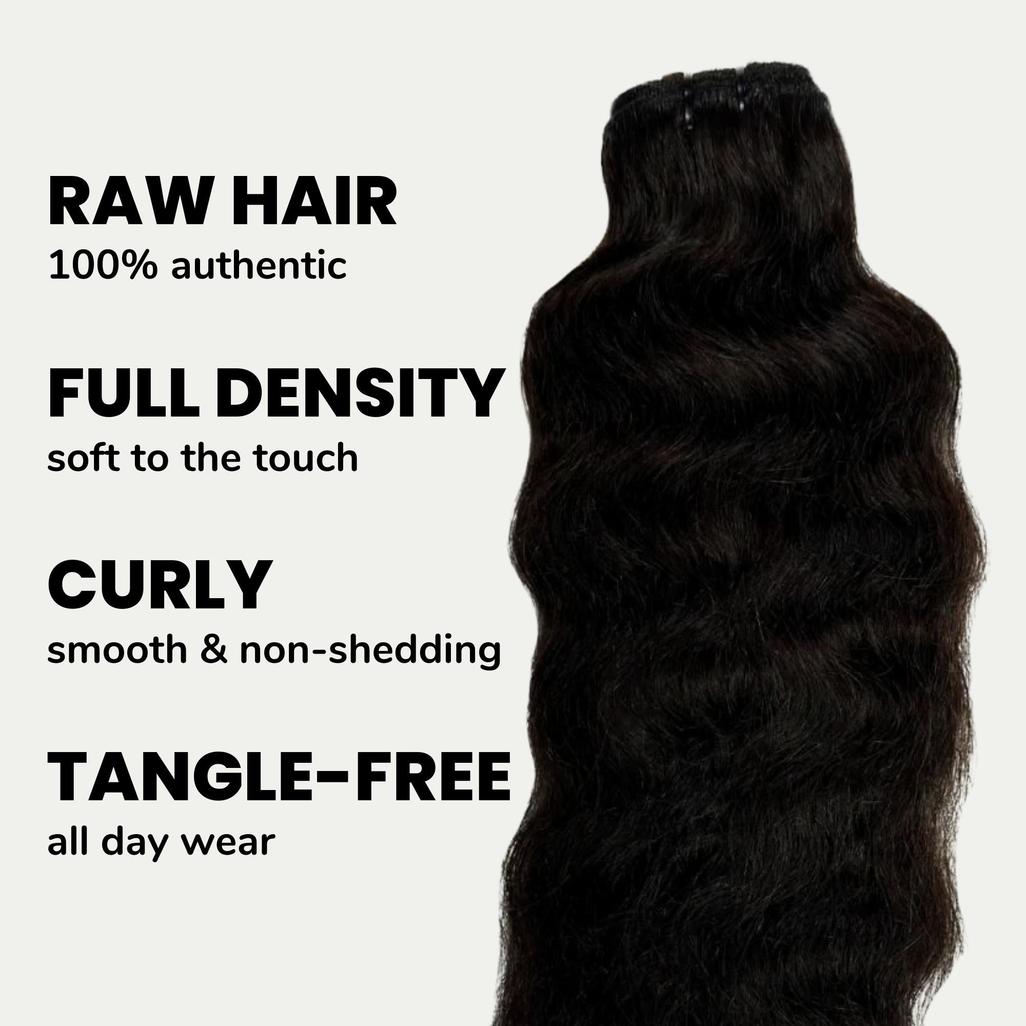 Raw Indian Curly 100% Human Hair Bundles