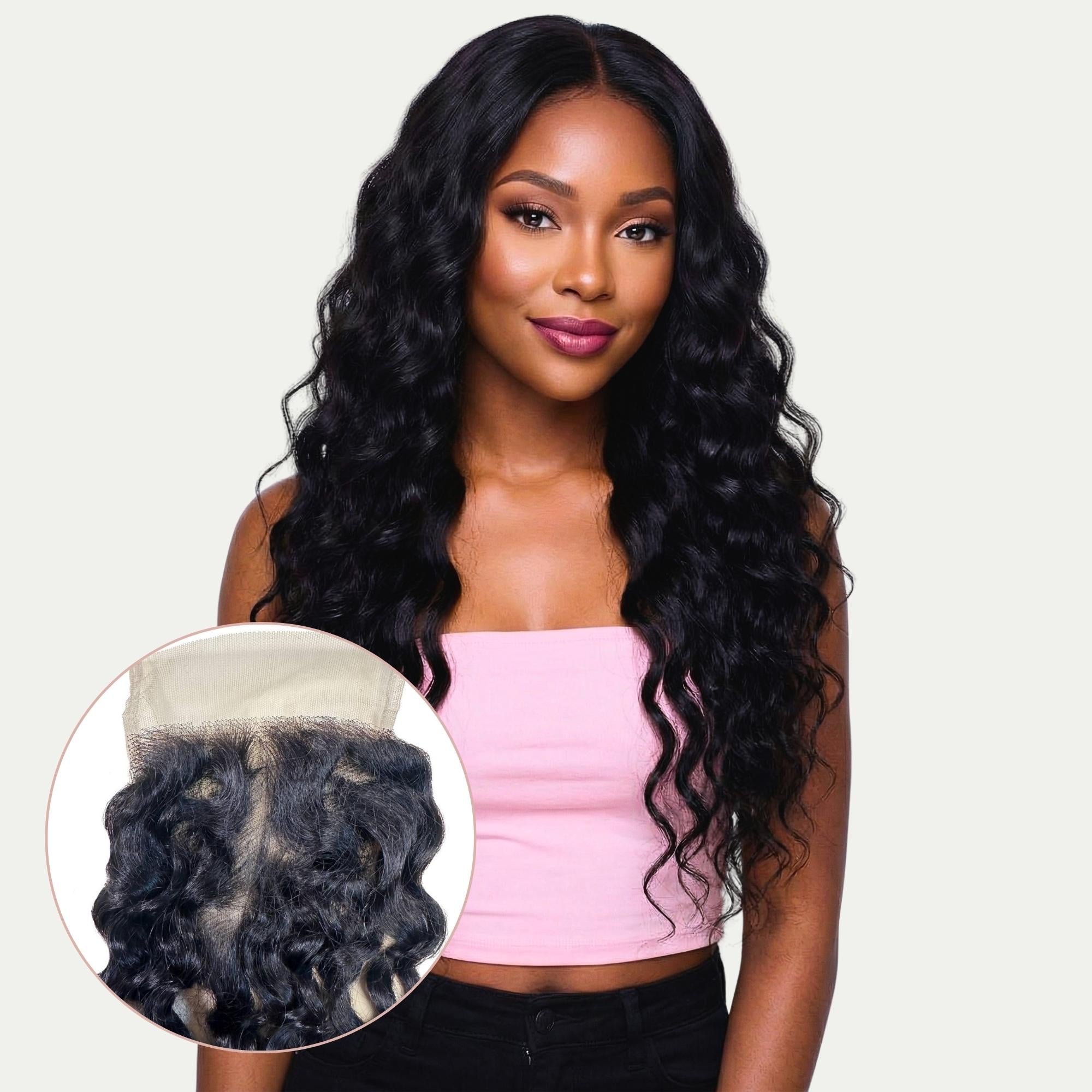 Spanish Wave 4x4 Transparent Lace Human Hair Closure