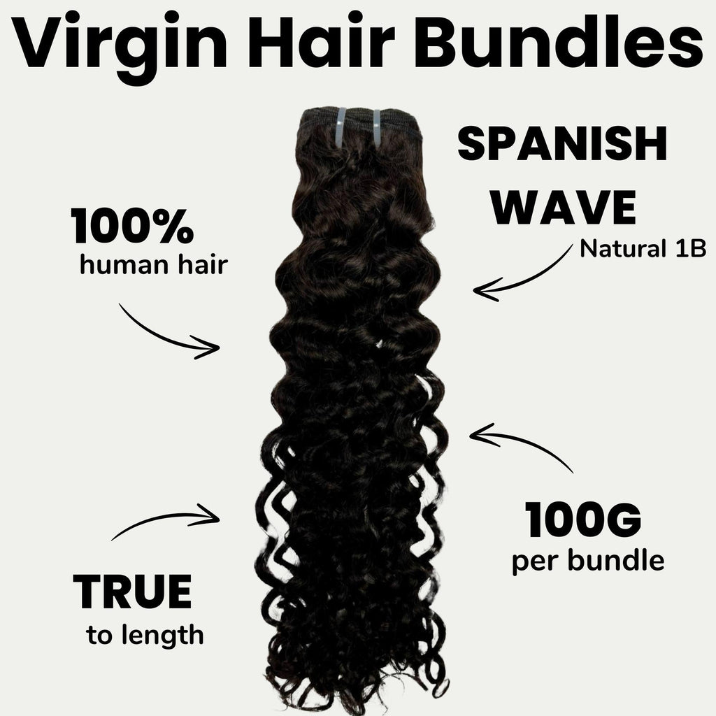 Spanish Wave 100% Human Hair Bundles