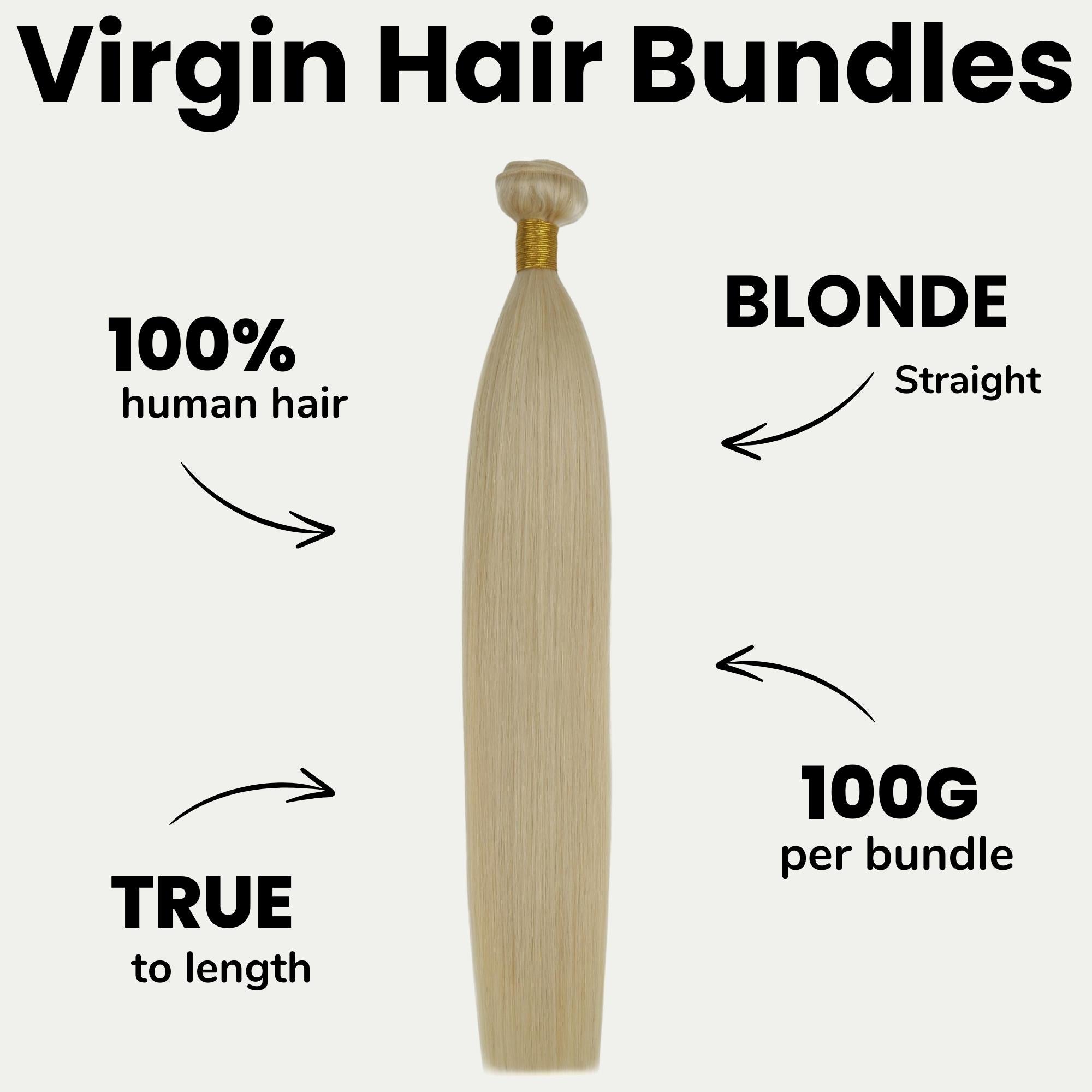 Straight Blonde 100% Human Hair Bundles