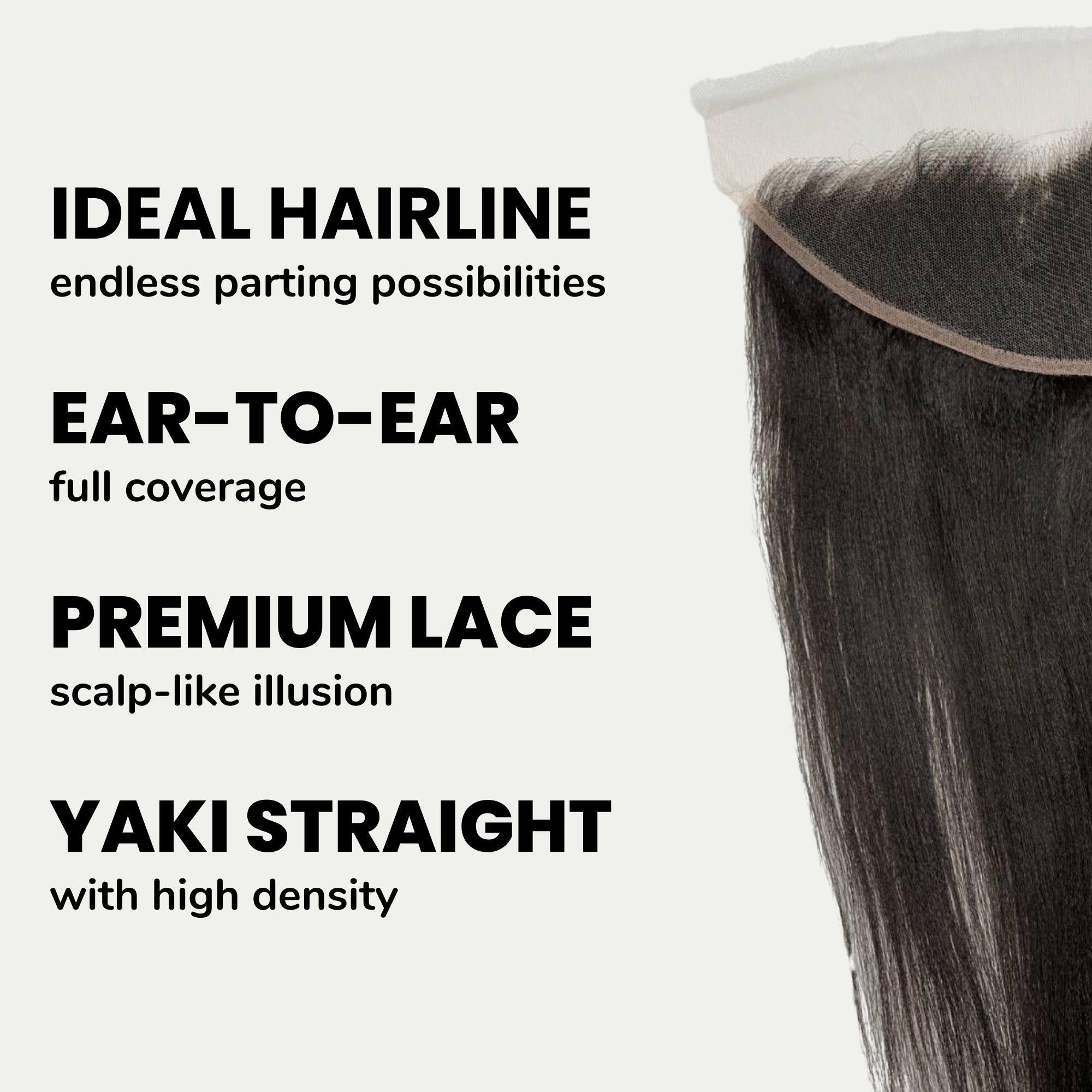 Yaki Straight 13x4 HD Lace Human Hair Frontal