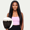 Yaki Straight 13x4 Transparent Lace Human Hair Frontal