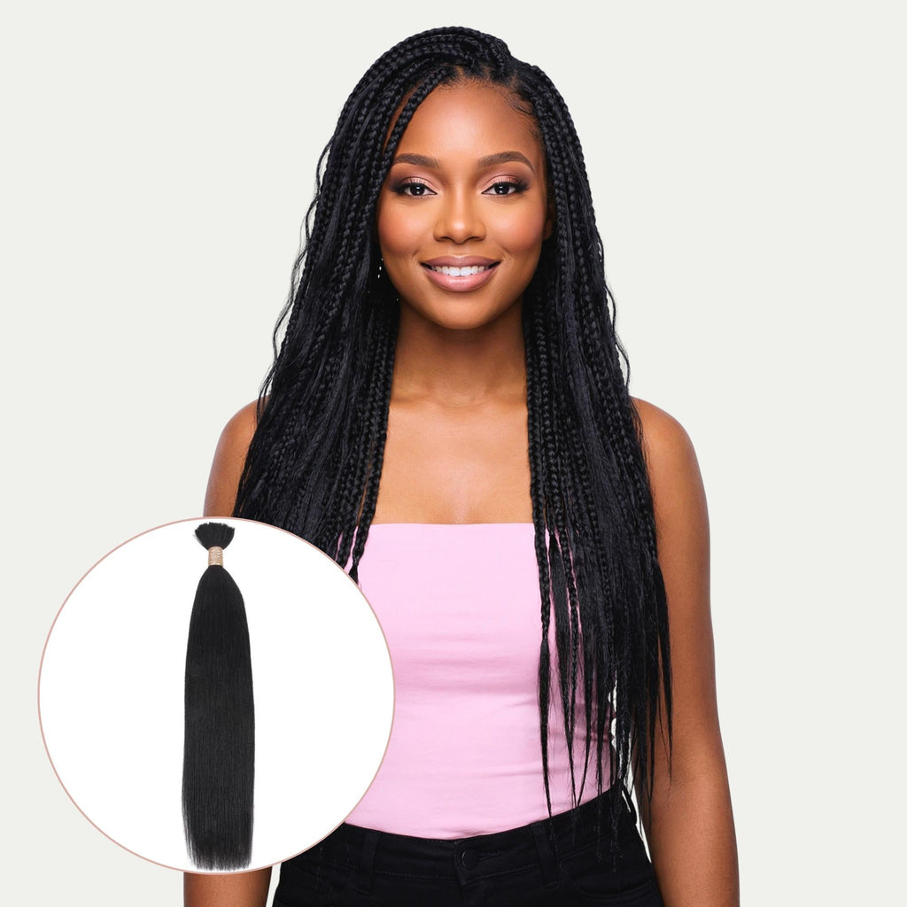 Yaki Straight Bulk 100% Human Braiding Hair