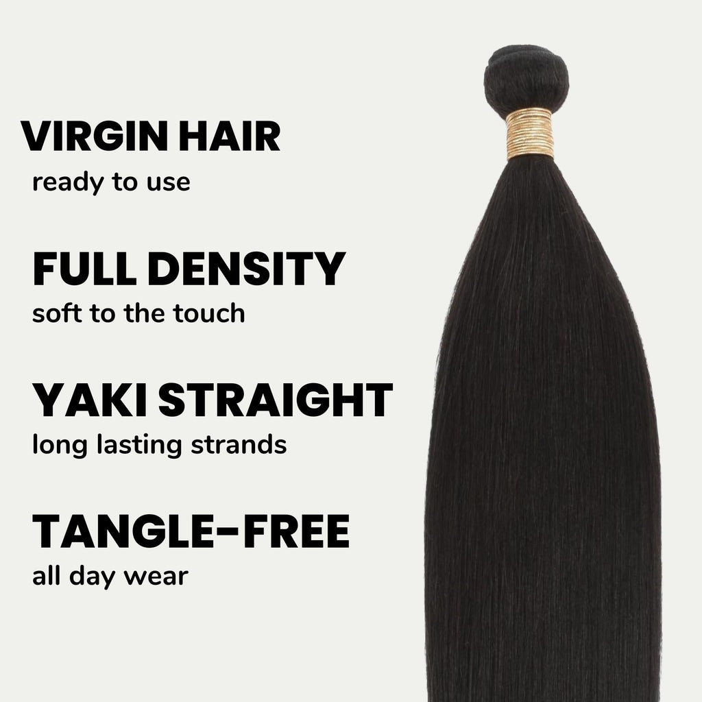 Yaki Straight 100% Human Hair Bundles