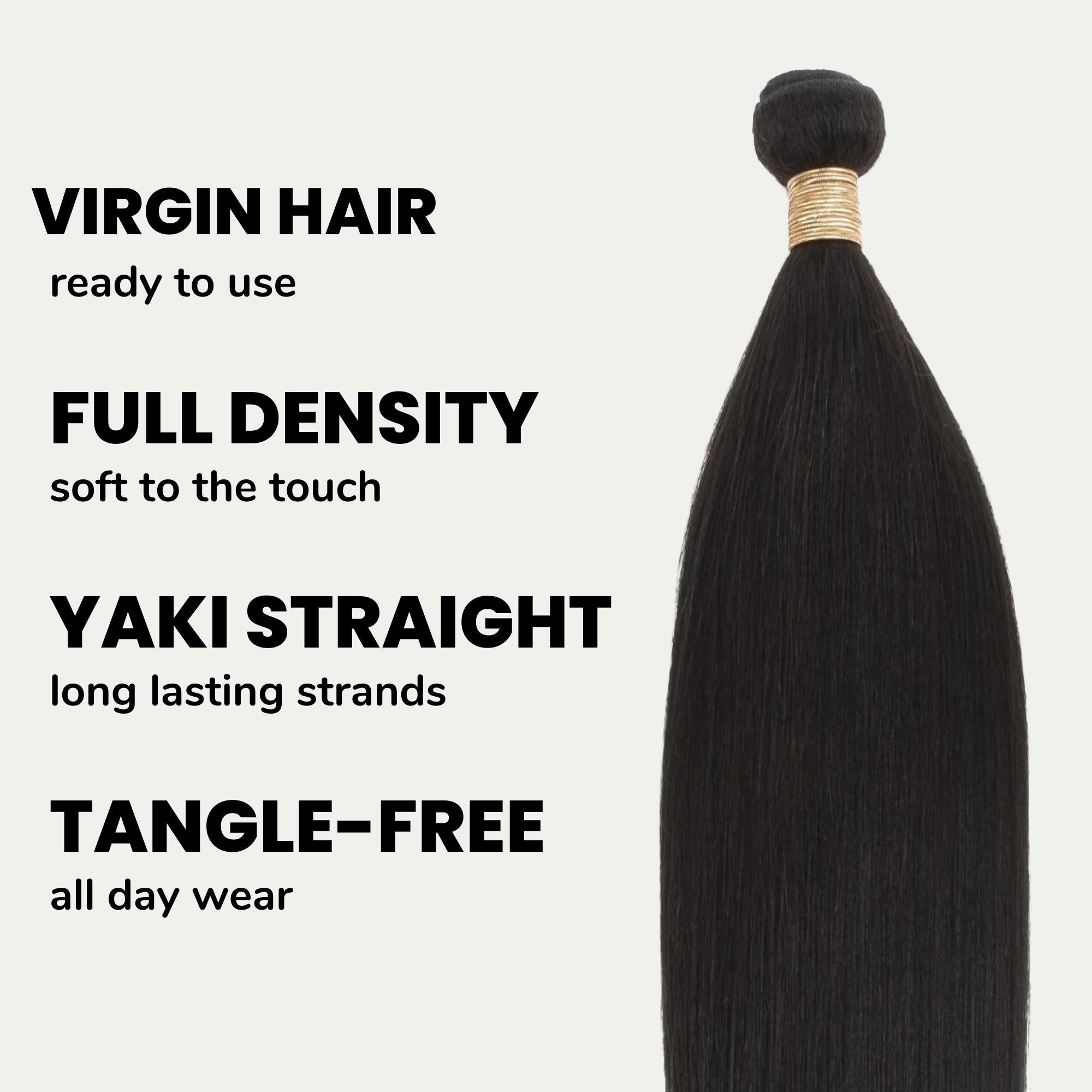Yaki Straight 100% Human Hair Bundles