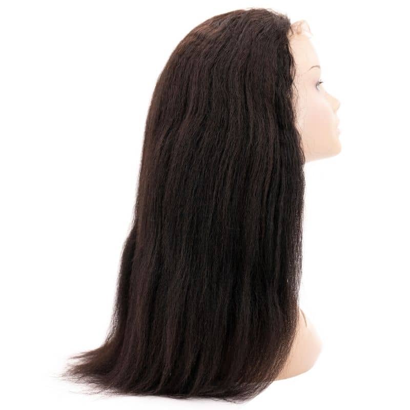 Kinky Straight 4x4 Transparent Lace 100% Human Hair Closure Wig